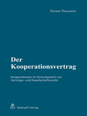 cover image of Der Kooperationsvertrag